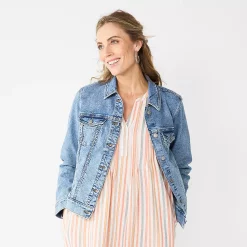 Women's Sonoma Goods For Life® Denim Jacket 8 Women's Sonoma Goods For Life® Denim Jacket -True Fit Shop 5923729 Light Wash