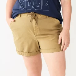 Plus Size Sonoma Goods For Life® Utility Shorts -True Fit Shop 5926948 Khaki