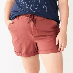 Plus Size Sonoma Goods For Life® Utility Shorts -True Fit Shop 5926948 Maron Petl
