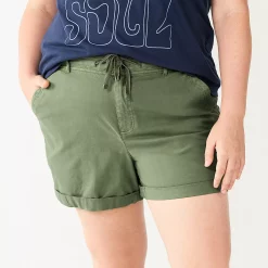 Plus Size Sonoma Goods For Life® Utility Shorts -True Fit Shop 5926948 Olive