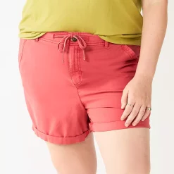 Plus Size Sonoma Goods For Life® Utility Shorts -True Fit Shop 5926948 Pink