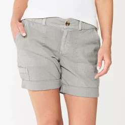 Petite Sonoma Goods For Life® Utility Bermuda Shorts 8 Petite Sonoma Goods For Life® Utility Bermuda Shorts -True Fit Shop 5927882 Light Gray