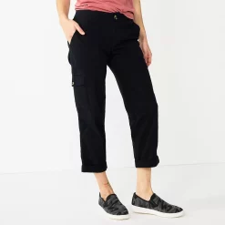 Women's Sonoma Goods For Life® Cargo Utility Capri Pants -True Fit Shop 5928818 Black