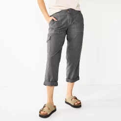 Women's Sonoma Goods For Life® Cargo Utility Capri Pants -True Fit Shop 5928818 Dark Gray