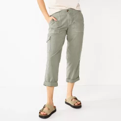 Women's Sonoma Goods For Life® Cargo Utility Capri Pants -True Fit Shop 5928818 Light Gray