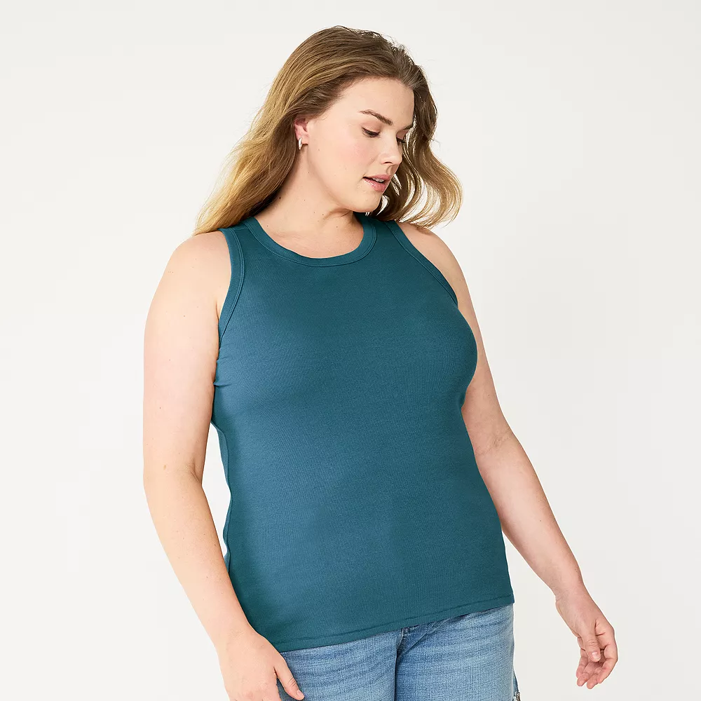 Plus Size Sonoma Goods For Life® High Neck Layering Tank 8 Plus Size Sonoma Goods For Life® High Neck Layering Tank - Image 8