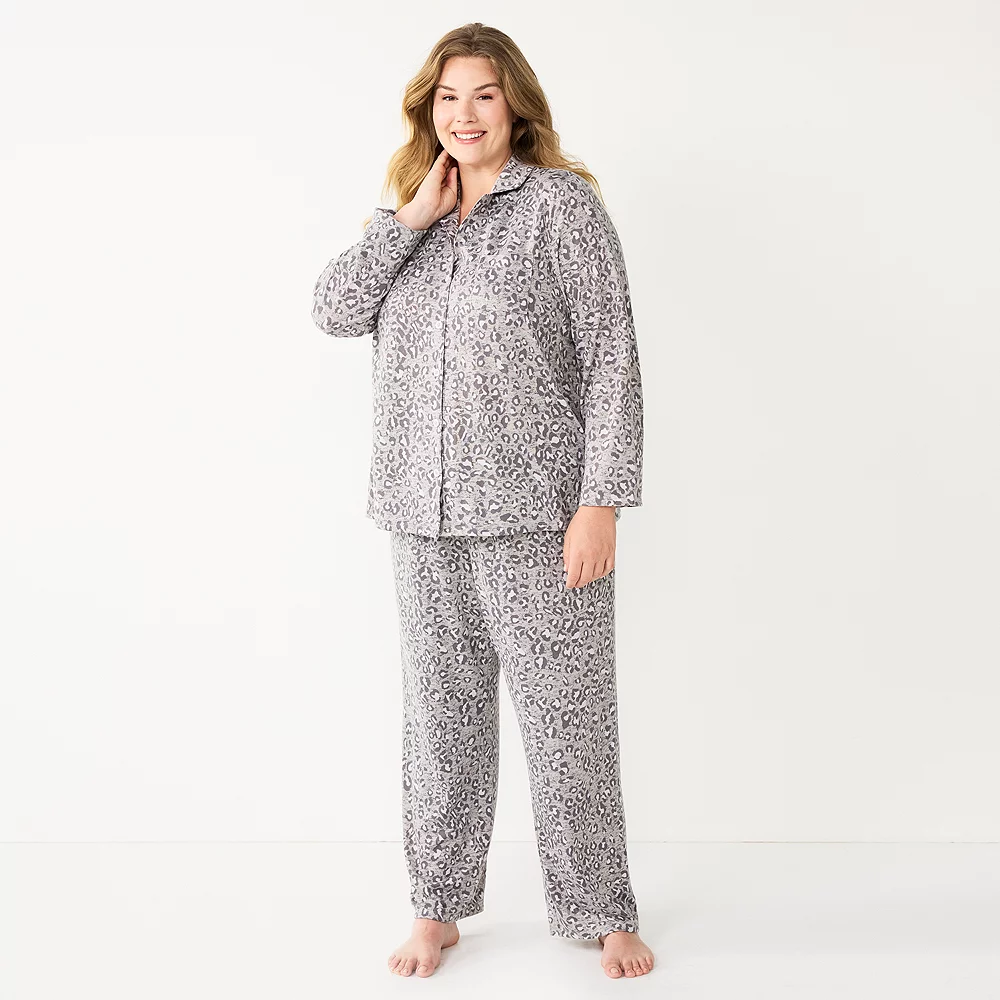 Plus Size Sonoma Goods For Life® Knit Pajama Shirt & Pajama Pants Sleep Set 3 Plus Size Sonoma Goods For Life® Knit Pajama Shirt & Pajama Pants Sleep Set - Image 3