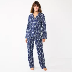 Women's Sonoma Goods For LifeĀ® Knit Pajama Shirt & Pajama Pants Sleep Set