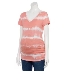 Maternity Sonoma Goods For Life® Essential V-Neck Tee -True Fit Shop 6120474 Coral Dye
