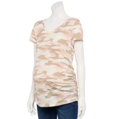 Maternity Sonoma Goods For Life® Essential V-Neck Tee -True Fit Shop 6120474 Neutral Camo