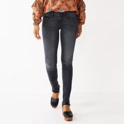 Women's Sonoma Goods For Life® Supersoft Stretch Midrise Skinny Jeans 12 Women's Sonoma Goods For Life® Supersoft Stretch Midrise Skinny Jeans -True Fit Shop 6124976 Gray Raw Hem